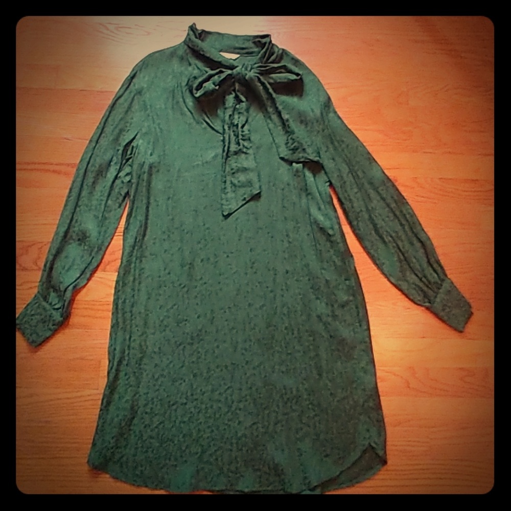 H&M green shirt dress